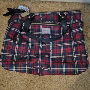Coach Plaid Tote Poppy Tartan Vintage Handbag